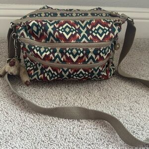 Kipling Multicolor Geometric Crossbody Bag